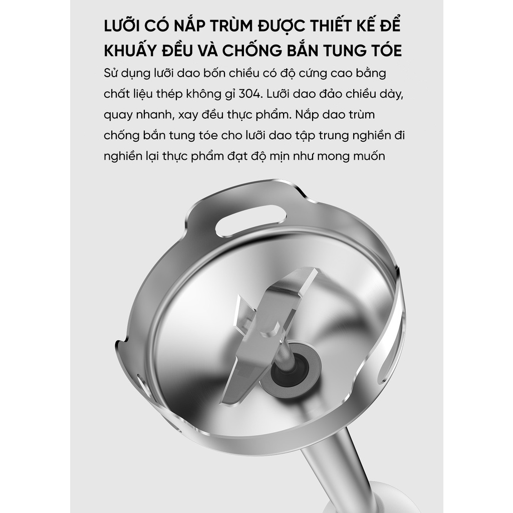 Máy xay thực phẩm cầm tay Xiaomi Ocooker CD-HB01 - Máy xay sinh tố cầm tay Ocooker