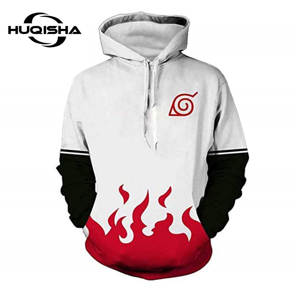 Áo hoodie HUQISHA in hình Naruto Uzumaki Kakashi cho cả nam và nữ