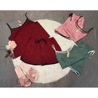 Đồ ngủ lụa sexy, Bộ ngủ lụa 2 dây cao cấp