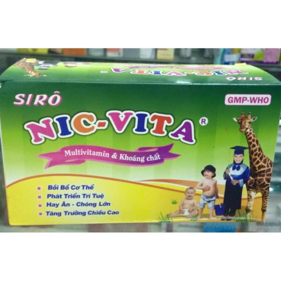 Nic Vita - giúp ăn ngo,  gia tăng chuyển hoá hấp thu tối đa dinh dưỡng và phát triển chiều cao- 20 ống