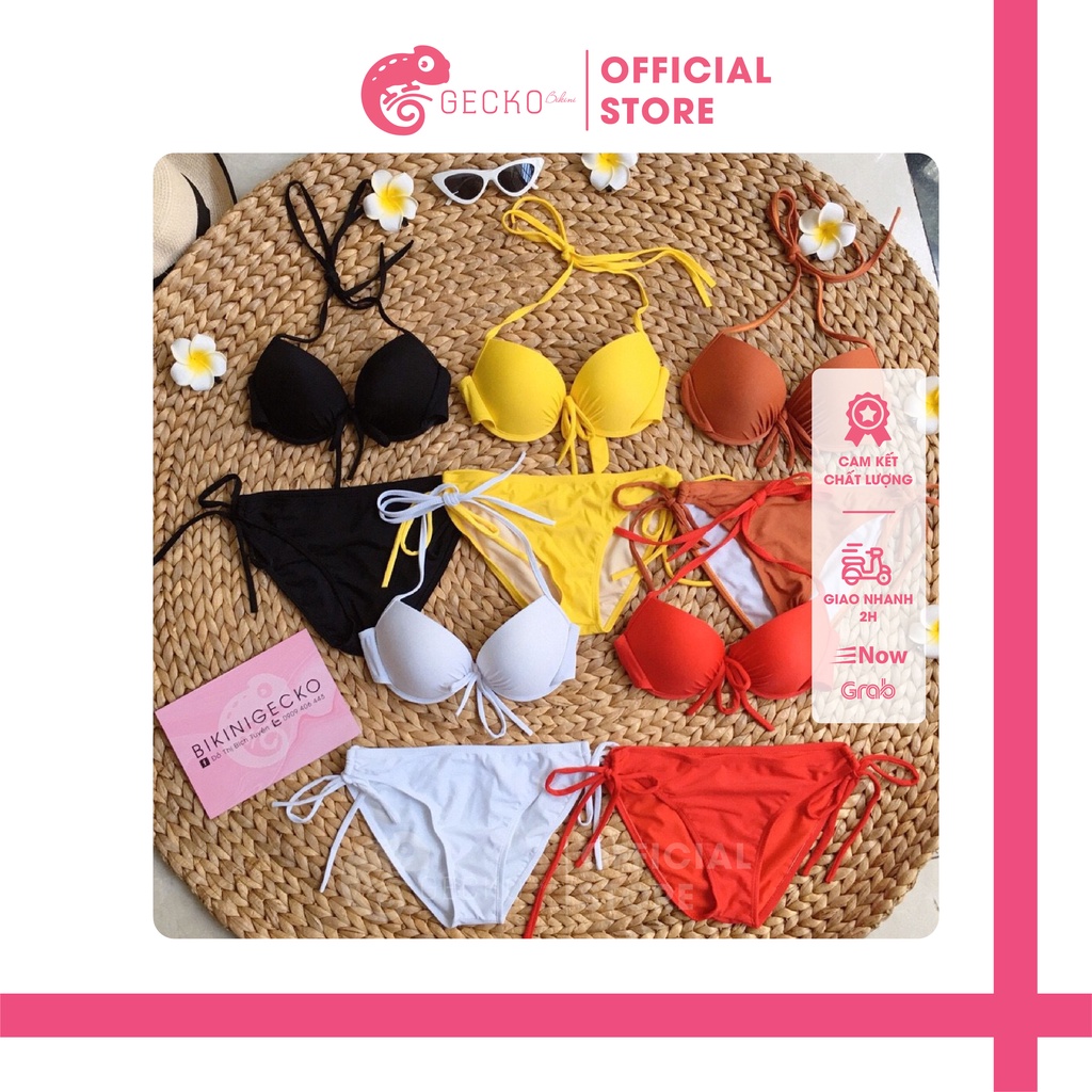 Bikini Đồ Bơi 2 Mảnh Áo Gọng Nơ Đệm Dày GK0209 (Ảnh Thật)