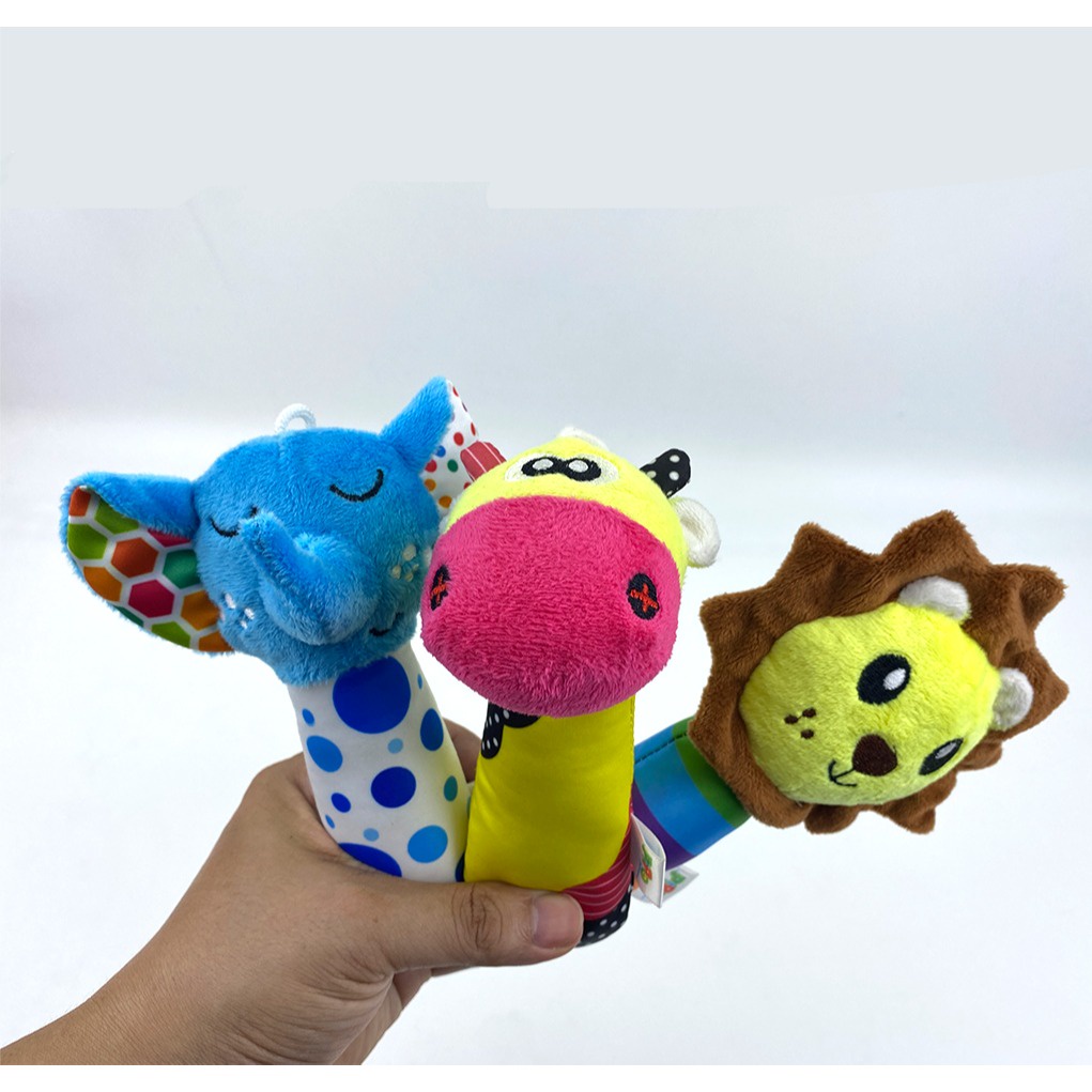 Lục lạc vải cầm tay Thú bông xúc xắc bóp chíp đồ chơi cho bé sơ sinh chất liệu an toàn
