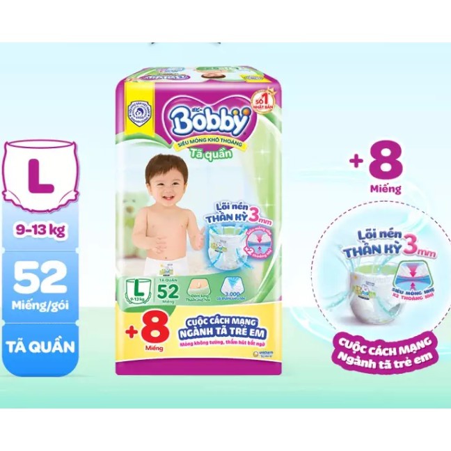 Tã quần Bobby L54 mẫu mới