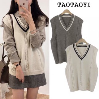 (Order-M) Ulzzang Áo Gile len nữ sinh Hàn Quốc M128-1 KS