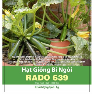 Hạt giống bí ngòi xanh 1g rado 639