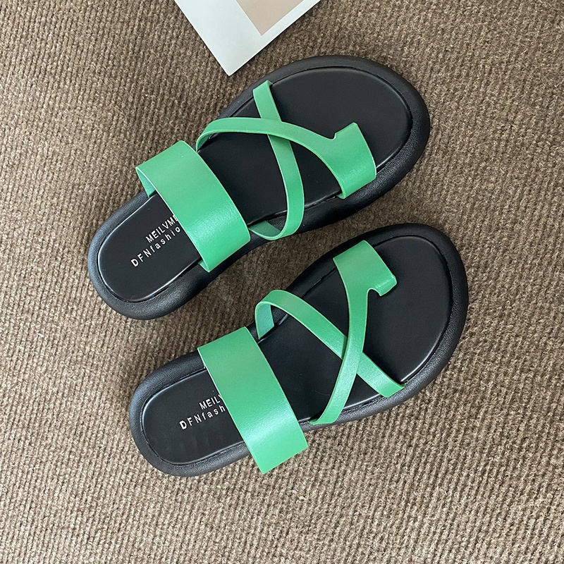 Giày Sandal Đế Bằng Chống Trượt Thời Trang Dành Cho Nữ