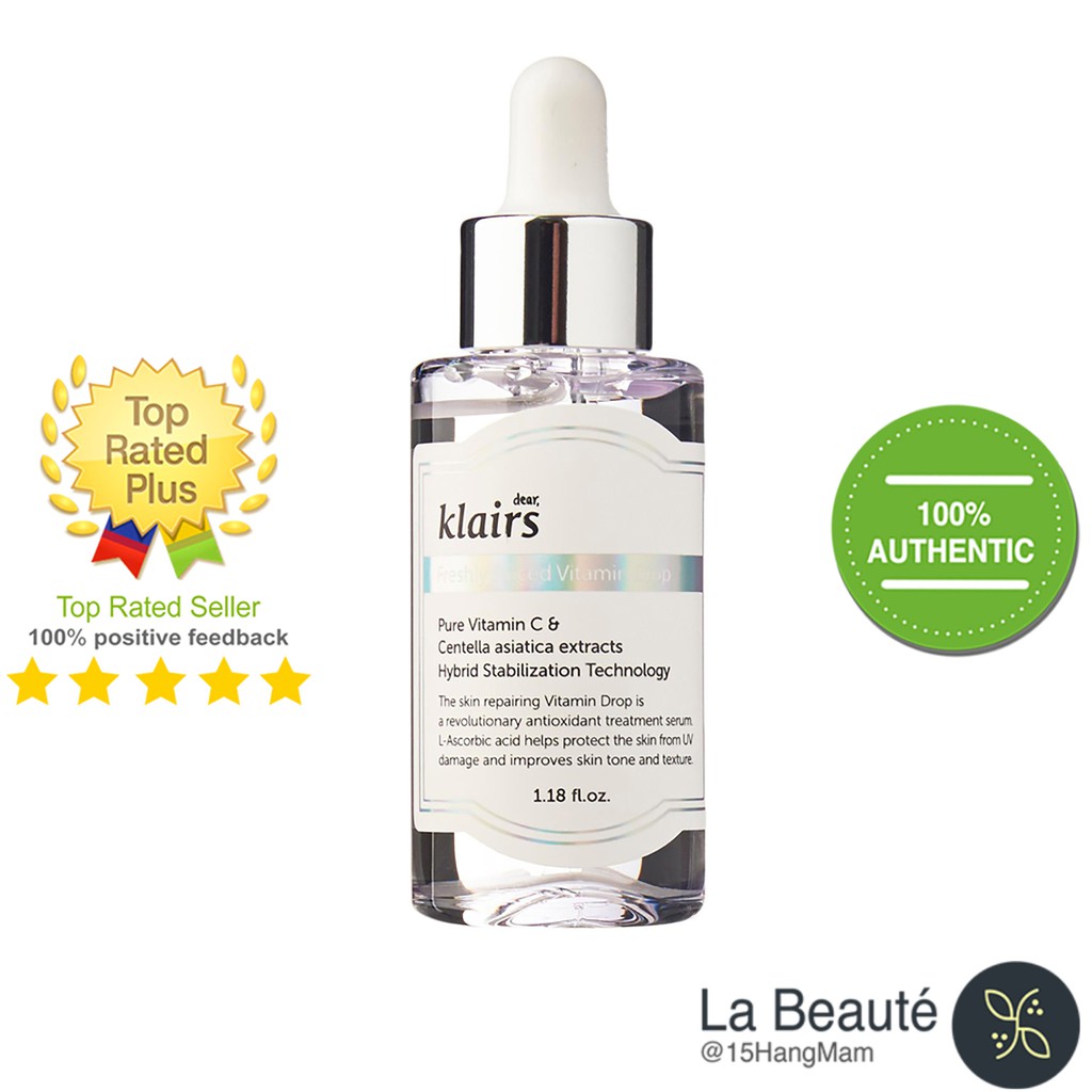 [Chính Hãng] Tinh Chất Làm Sáng, Bổ Sung Vitamin Làm Sáng Da - Klairs Freshly Juiced Vitamin Drop 35ml