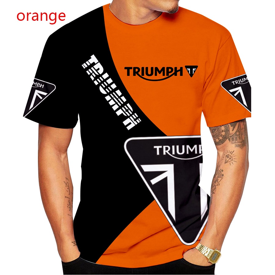 Áo Thun Nam Tay Ngắn In Hình Xe Máy 3D Cá Tính