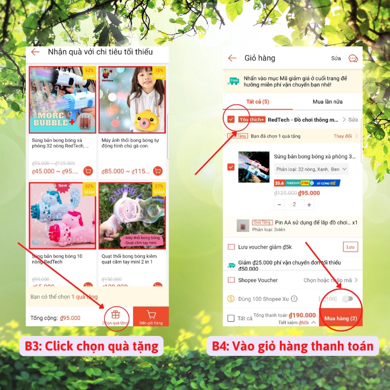 Súng Bắn Bong Bóng Xà Phòng 8,10, 32 nòng Siêu Mạnh RedTech