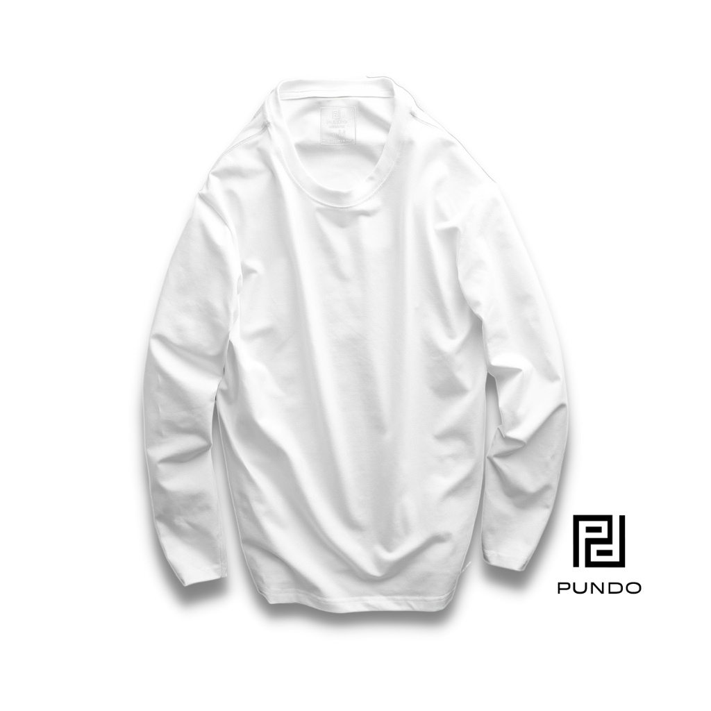 Áo thun nam tay dài cao cấp hàn quốc phông trơn vải cotton PUNDO ATPD25