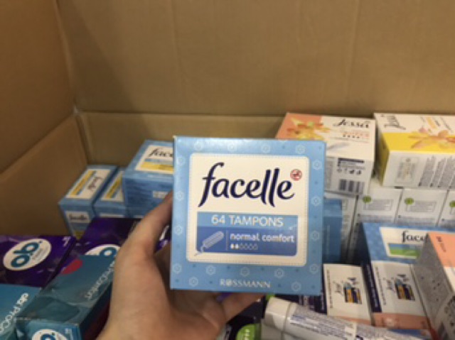 Tampon facelle đủ size dùng - băng vệ sinh ống nút của Đức (bill mới nhất)