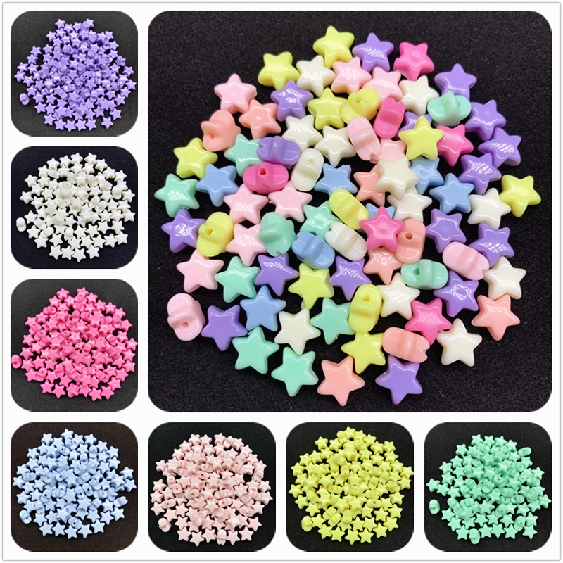 Bộ 30 Ngôi Sao Nhựa acrylic 12mm Tự Làm Trang Sức
