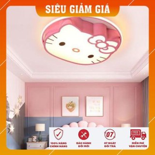 Đèn Ốp Trần - Đèn LED Ốp Trần - Đèn Mâm Ốp phòng ngủ cho bé Hello Kitty, 3 chế độ áng sáng HTOT-09