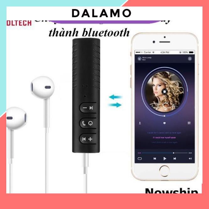 Adapter chuyển đổi tai nghe, loa cắm dây thành Bluetooth không dây DALAMO
