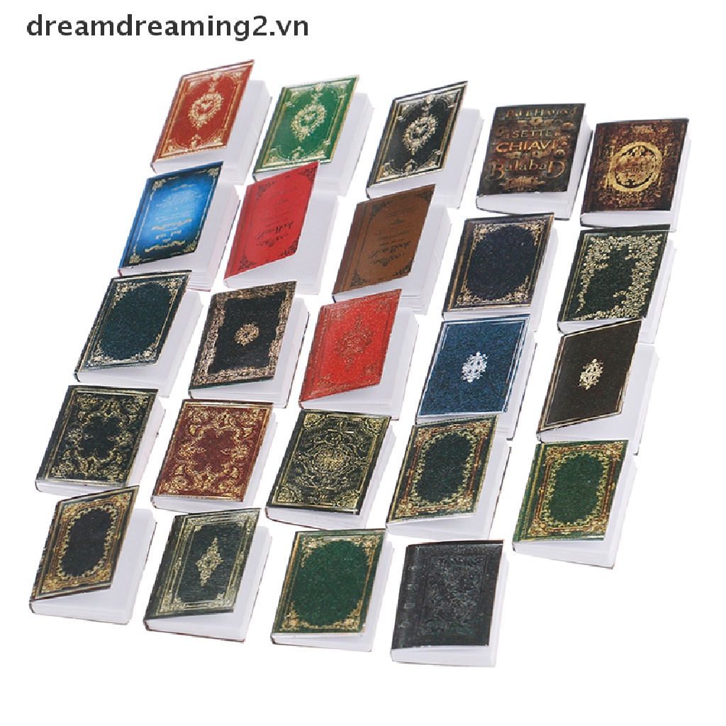 Bộ 3 Mô Hình Sách Cổ Điển Tỉ Lệ 1: 12 Trang Trí Nhà Búp Bê