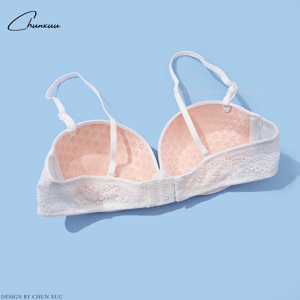 Áo cúp ngực đệm kép hình sao chống tụt dây lưng phối ren nâng ôm đẩy ngực ChunXuu - AV53