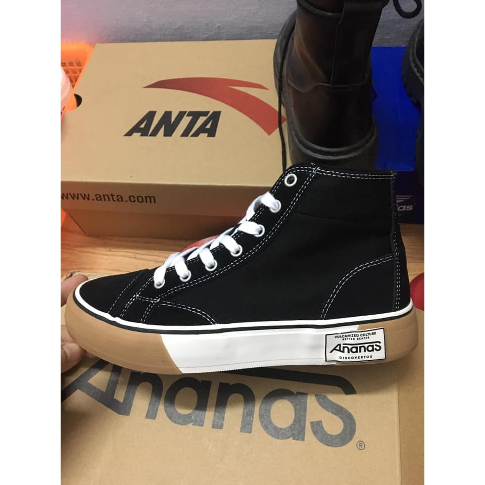 GIÀY SNEAAKER ANANAS -  HIGH TOP - BLACK/GUM UY TÍN.