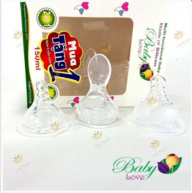 Bình sữa/bình thìa ăn dặm đa chức năng baby love 150-250ml cho bé