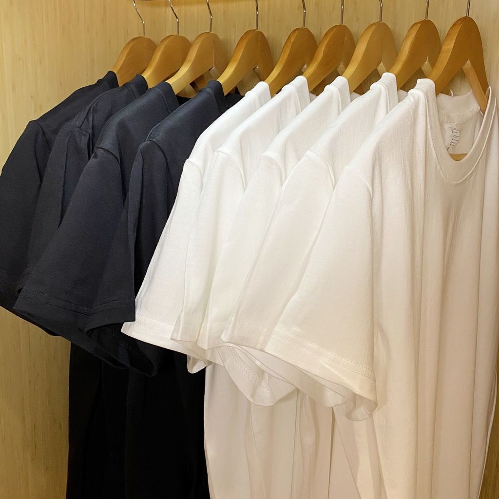 Áo Thun cotton Ngắn Tay Dáng Rộng Màu Sắc Đơn Giản Cho Nam Và Nữ