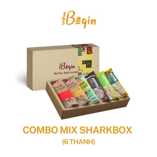 Combo Shark Box FITTO gạo lứt - hạnh nhân và Thanh Protein BANU - Ngũ cốc dinh dưỡng thay thế các bữa ăn