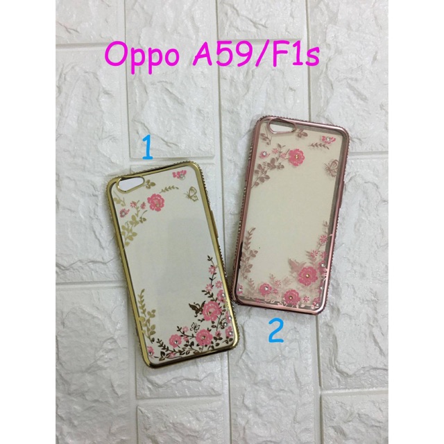 Ốp dẻo thời trang đính đá cho oppo A59/F1s