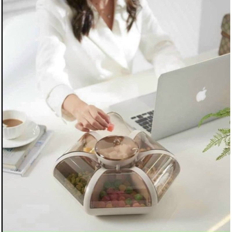 KHAY MỨT BÁNH HÌNH HOA TỰ BUNG NẮP 6 CÁNH ĐỘC LẠ ( 7 Ngăn) | BigBuy360 - bigbuy360.vn