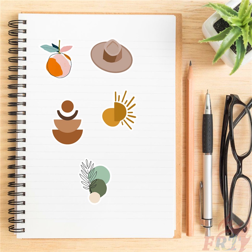 Bộ 100 Cái ❉ Miếng Dán Trang Trí Họa Tiết Graffiti Kiểu Boho Trừu Tượng ❉ Sticker Dán Tường Chống Thấm Nước Họa Tiết Doodle Hợp Thời Trang
