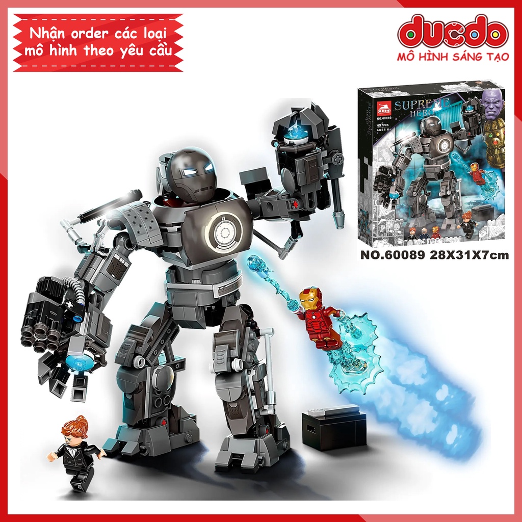 TANK 60089 Lắp ghép Iron Man Chiến Giáp Monger Mayhem - Đồ chơi Xếp hình Mô hình 76190 BLA LRI