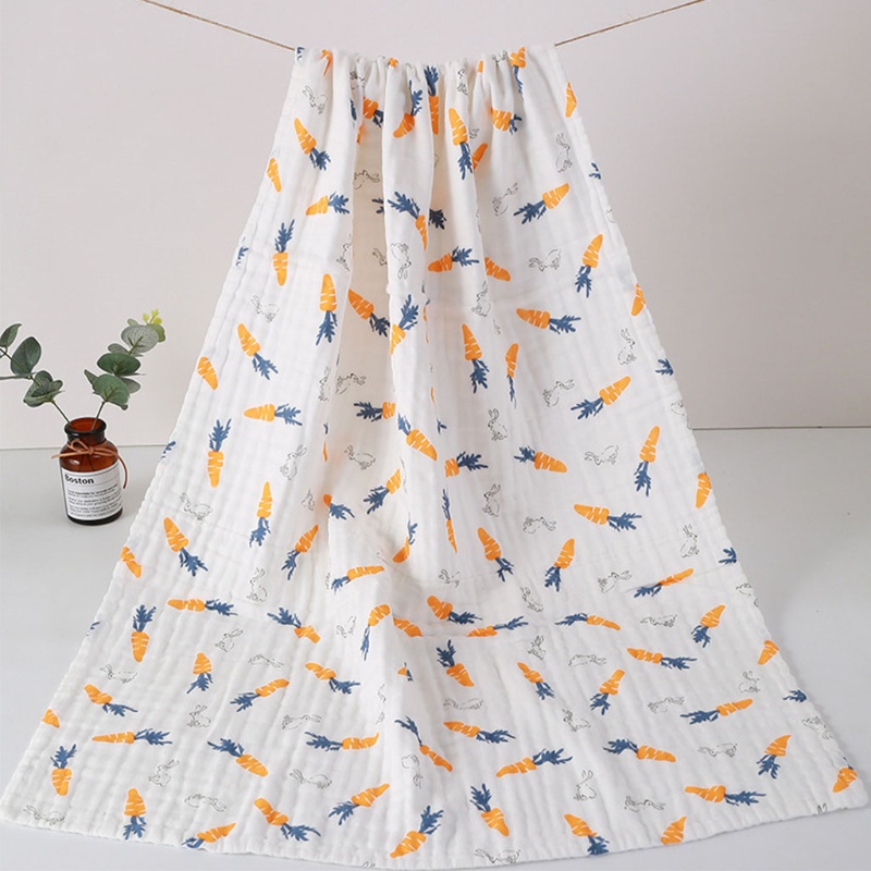 Chăn Quấn Em Bé Chất Liệu Cotton In Họa Tiết Phong Cách Muslin Tiện Dụng