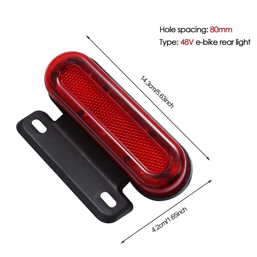 MUVAKO Đèn LED Đuôi Xe Đạp 48V 2 Lỗ Cắm 2 Bóng