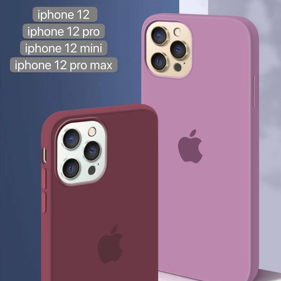 Được Thiết Kế ặc Điệt Cho Dòng iPhone 12 Ốp lưng Silicone Chống Sốc Màu Trơn Cho Iphone 12 12mini 12pro 12pro Max Ốp Điện Thoại