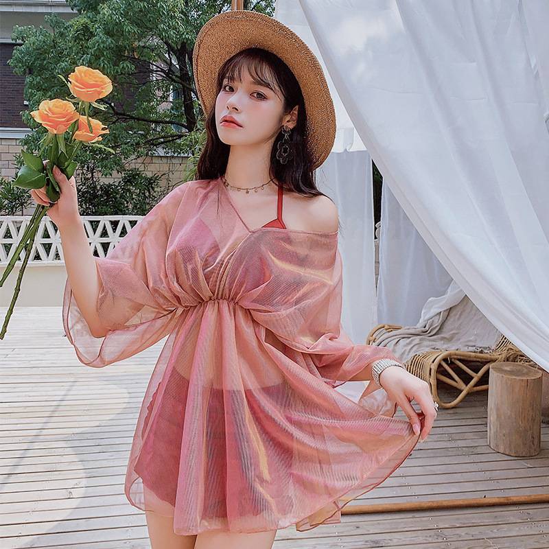 Đồ bơi gợi cảm, đồ bơi nữ, áo tắm mỏng thu thập bãi biển, đồ bơi ba mảnh ống thép | BigBuy360 - bigbuy360.vn