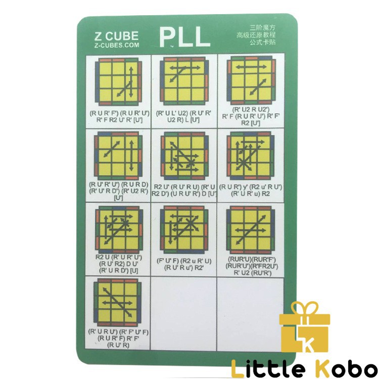 [FREE SHIP] Bộ Card Công Thức CFOP Giải Rubik Tốc Độ Cao Công Thức F2L OLL PLL