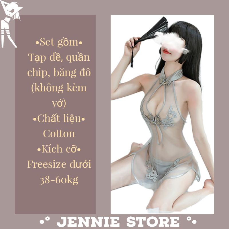 Cosplay sườn xám Trung Hoa hở lưng sexy - váy ngủ xuyên thấu cổ trang gợi cảm | BigBuy360 - bigbuy360.vn