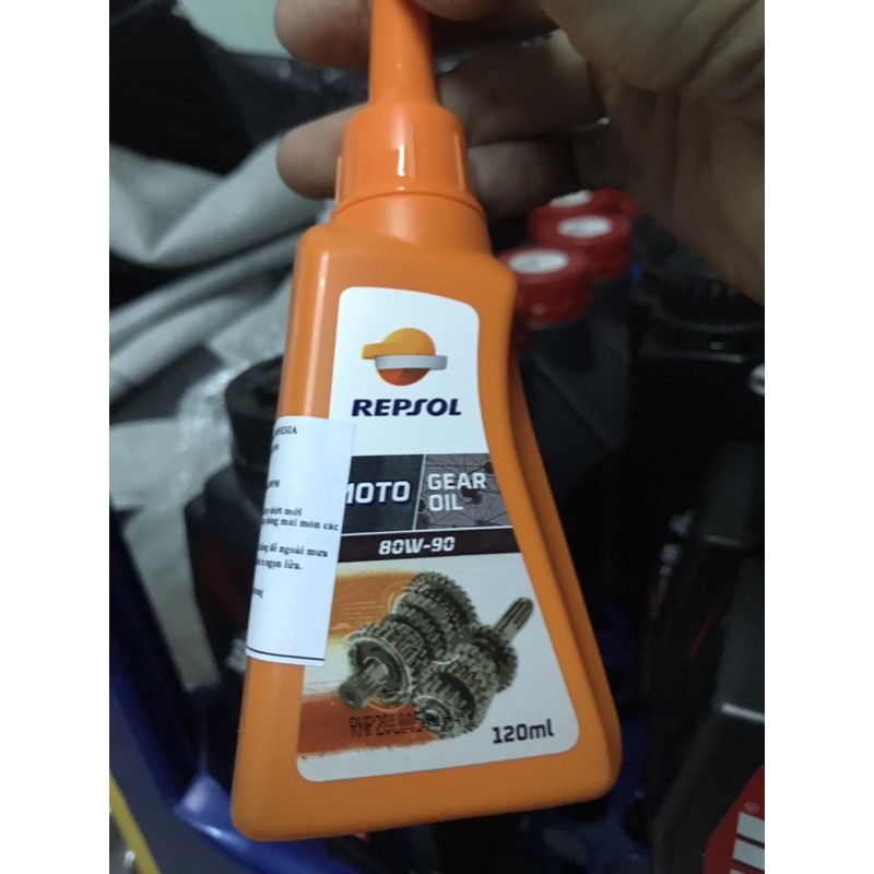 chai 120ml nhớt láp Repsol Moto Gear Oil 80w90