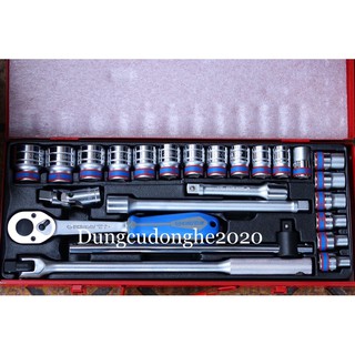 1/2″ bộ tuýp 24 chi tiết hệ mét 8-32mm kingtony 4526mr03