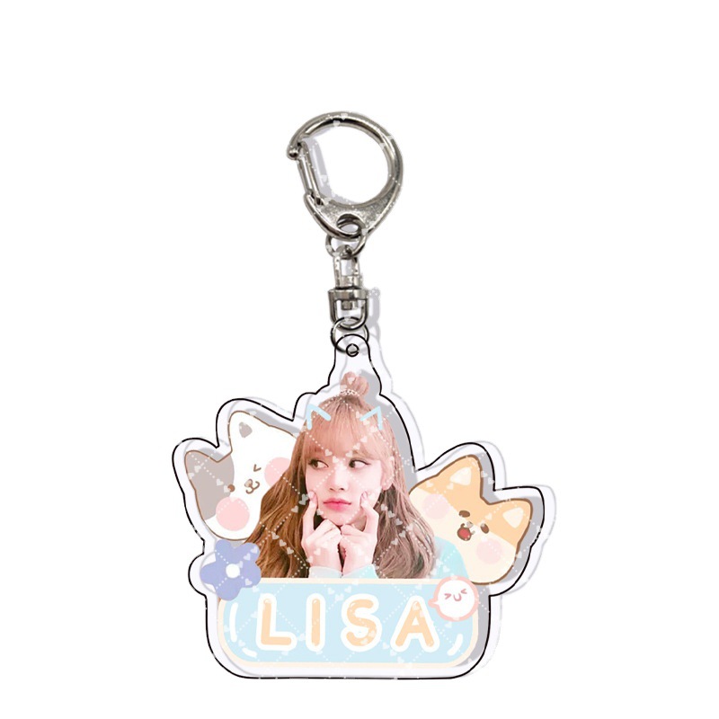 Móc khóa in 2 mặt hình Lisa Blackpink chất liệu acrylic