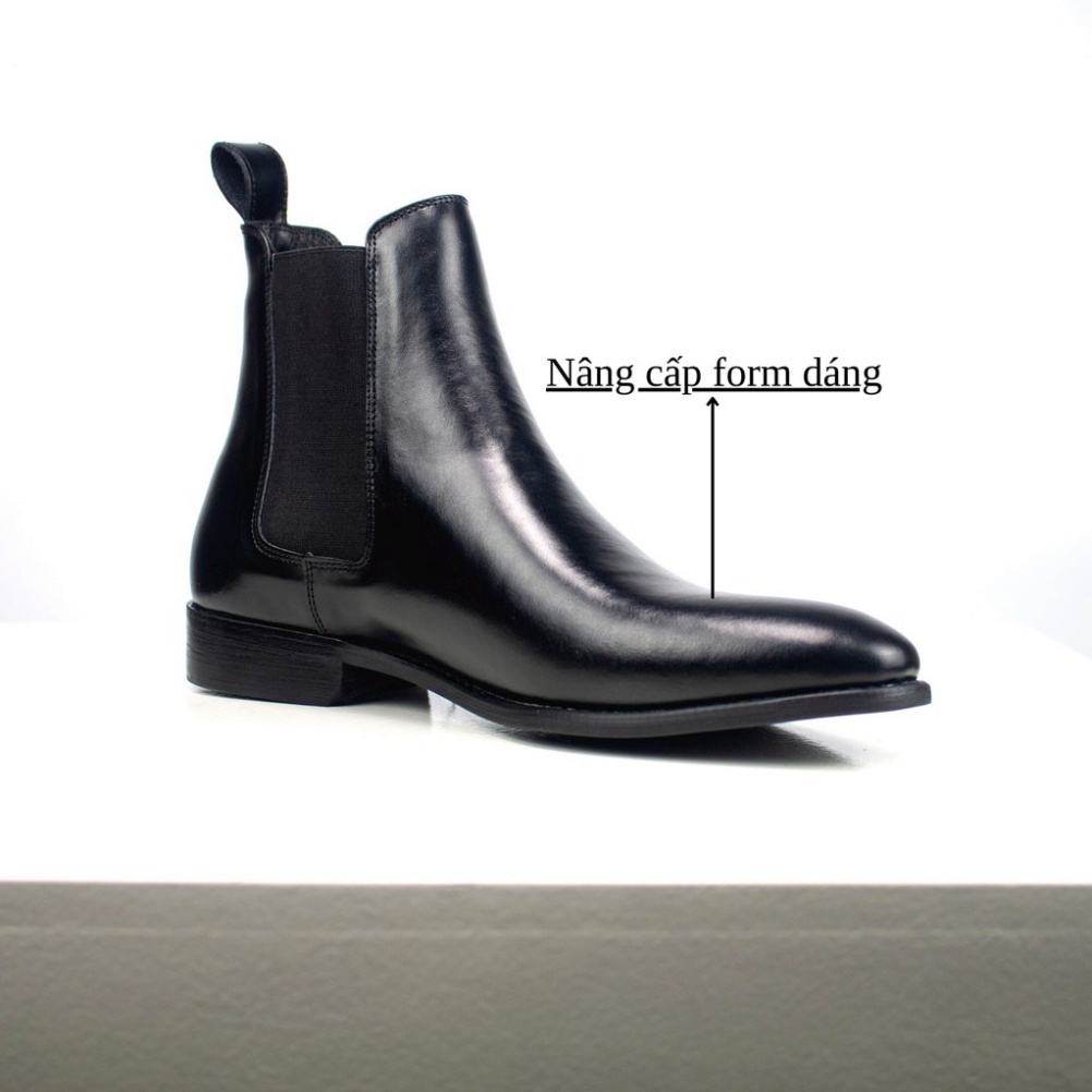 Giày Chelsea boots nam chất liệu da bò đế độn 3.5cm thời trang | BigBuy360 - bigbuy360.vn