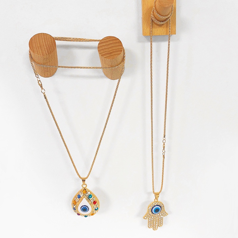 Vòng cổ RINHOO FRIENDSHIP mặt dnagj mắt quỷ mạ vàng 18K thời trang cao cấp cho nam nữ