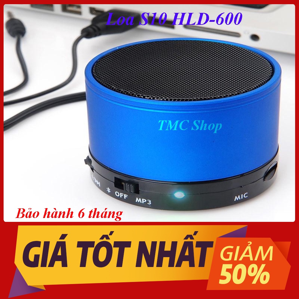 Loa Bluetooth cao cấp, Loa S10 HLD-600 Chính hãng, Thiết Kế Nhỏ Gọn, Sang Trọng, Không Dây Tiện Dụng, Âm Thanh Cực Đỉnh