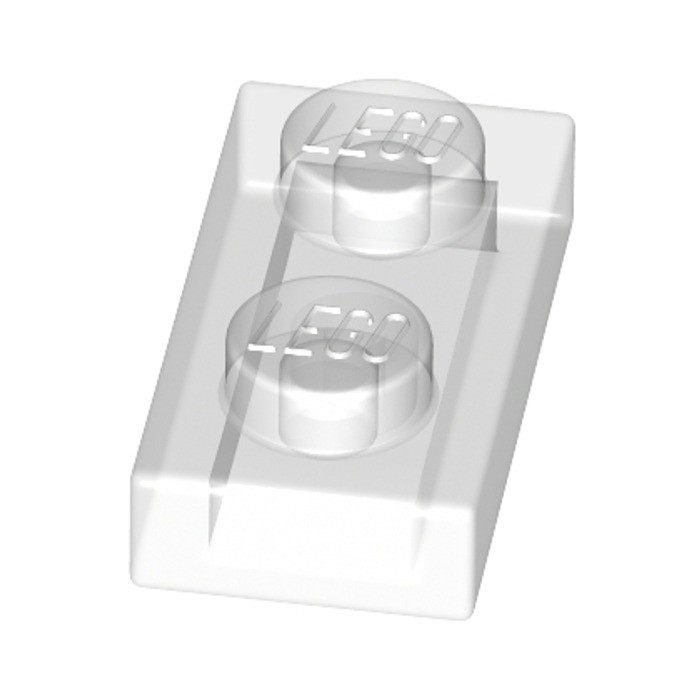 LEGO Miếng Đế 1x2 Trắng Trong Suốt ID 6240204 28653