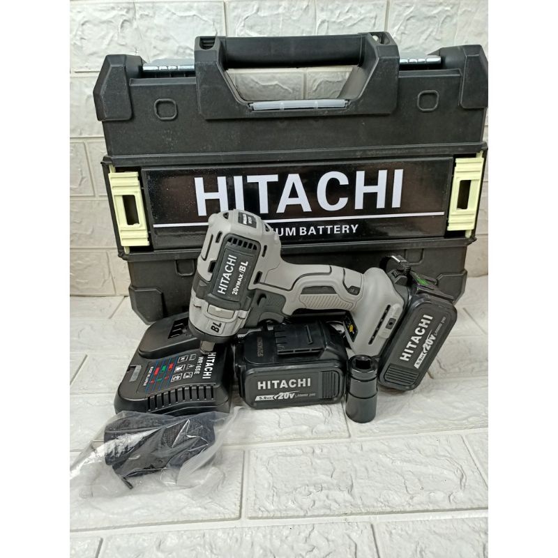 Máy Siết Bulong 20V Hitachi Hàng Không Than, 3 Đèn Led Trợ Sáng
