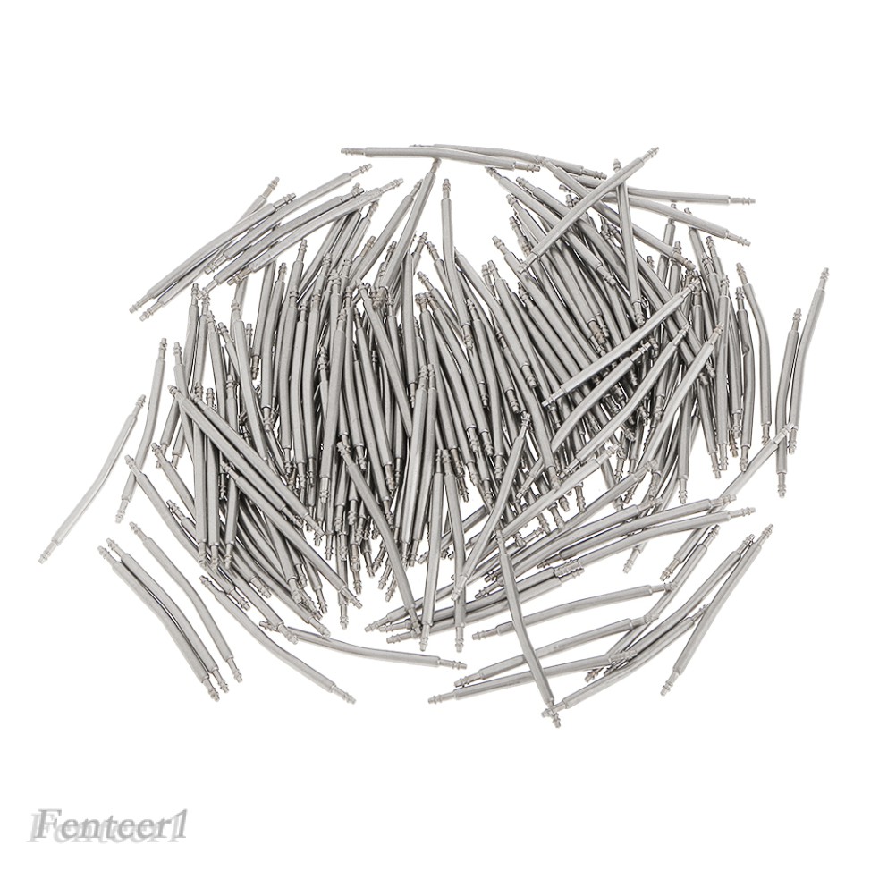 Bộ 200 thanh chốt ghép nối dạng cong làm dây đeo đồng hồ 16-26mm bằng thép không gỉ