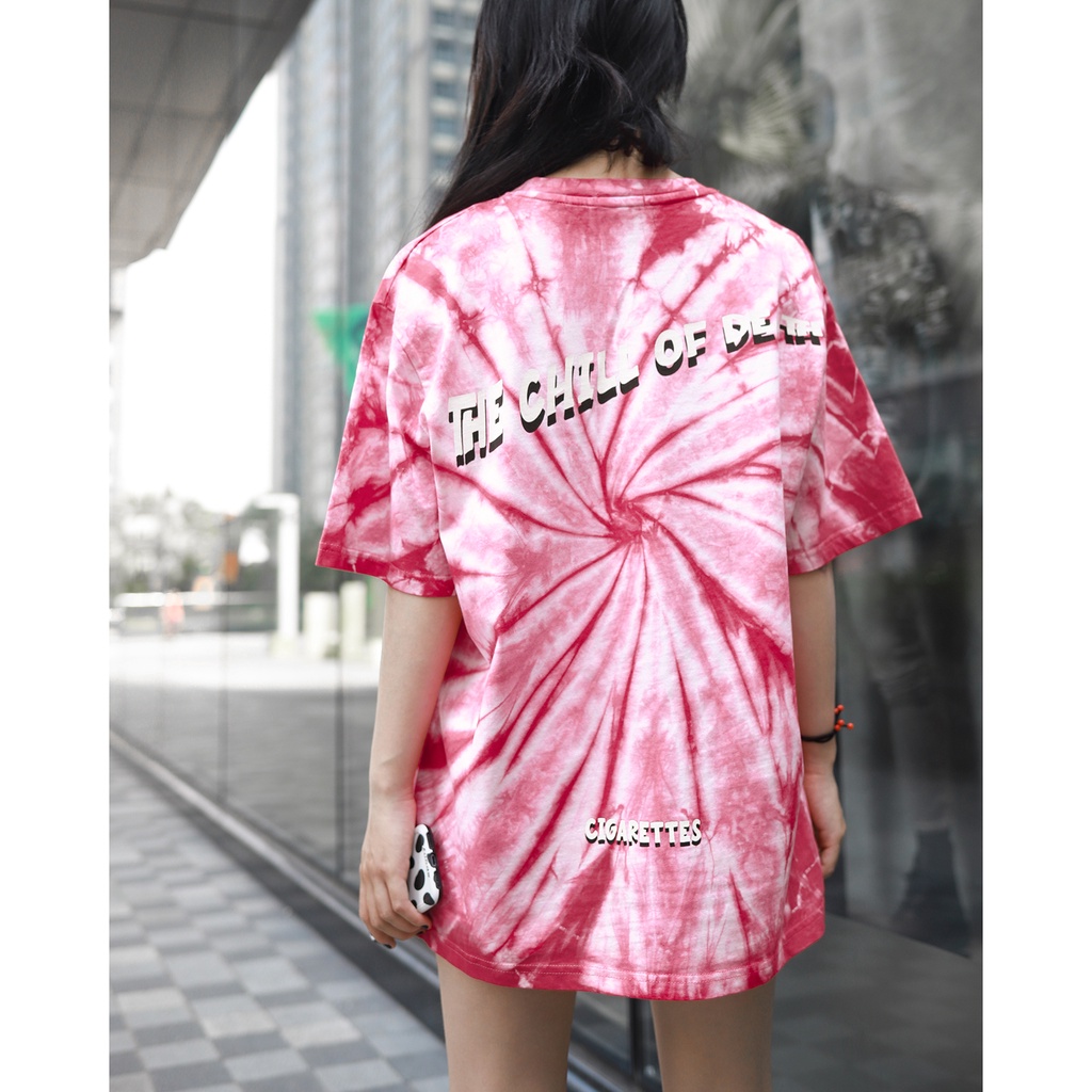 Áo Thun Cigarettes Tie Dye Màu Hồng