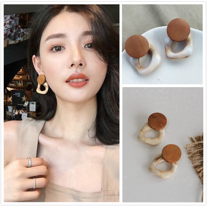 Khuyên Tai Nữ Hình Tròn Thời Trang Hàn