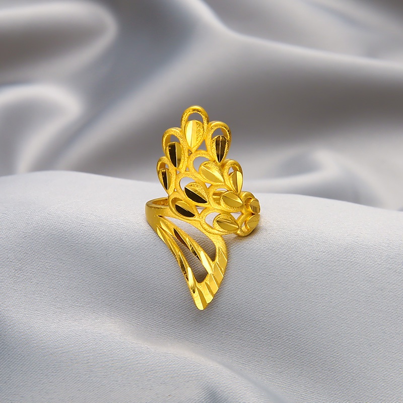 Nhẫn Vàng 999 Họa Tiết Hoa Lớn Không Phai Màu Cho Nữ