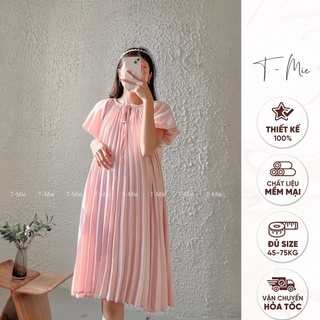  Đầm Bầu Thiết Kế Dập Li Tay Phồng T-Mie ,Mã SP: MD4221 