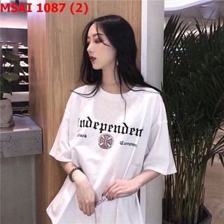Áo thun nữ tay lỡ logo cực chất 1087