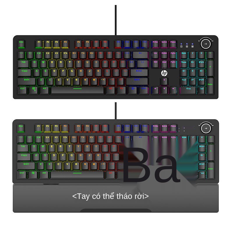❣Bộ bàn phím cơ game chuột HP K10G + GM10 Bộ bàn phím và chuột có dây game văn phòng LOL ăn cơm cf