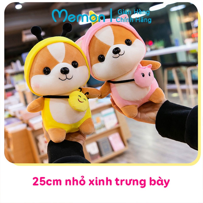 Gấu Bông Shiba Cosplay 25cm, 45cm Cao Cấp Memon